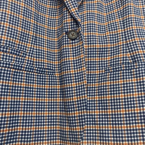 Merona Women's Plaid Houndstooth Blazer Wool Blend Size 4 - Picture 2 of 8